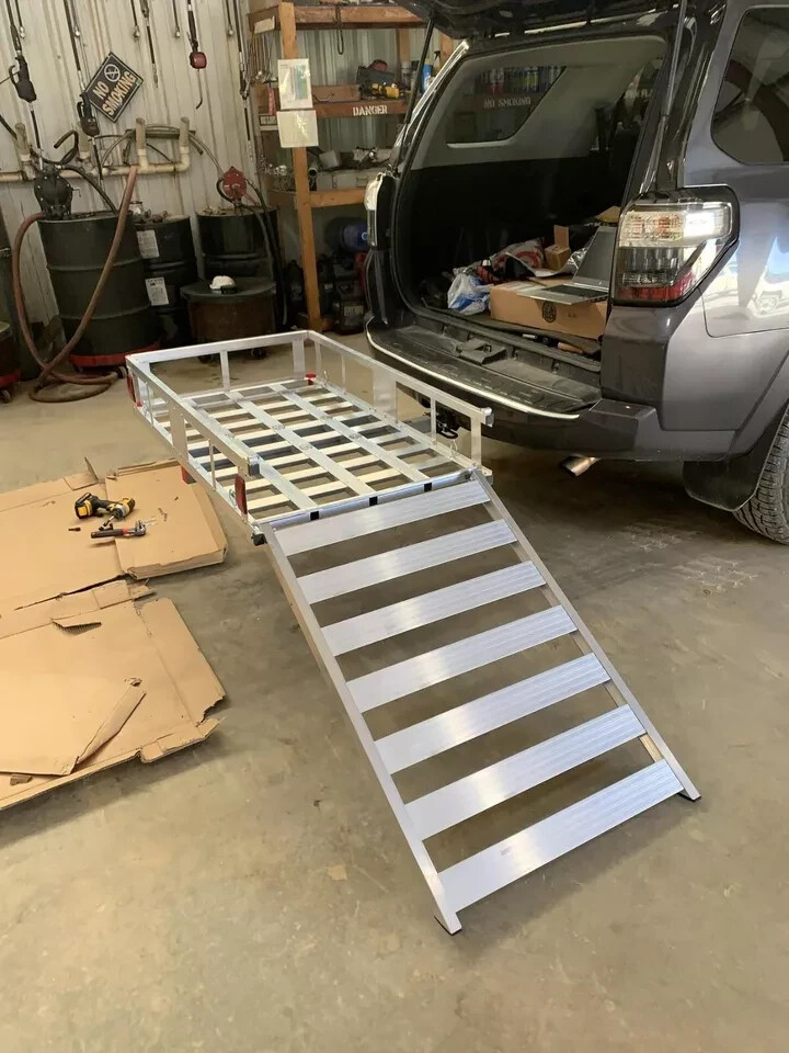 500LBS Wheelchair Mobility Scooter Carrier Ramp Hitch Medical Disability Ramp