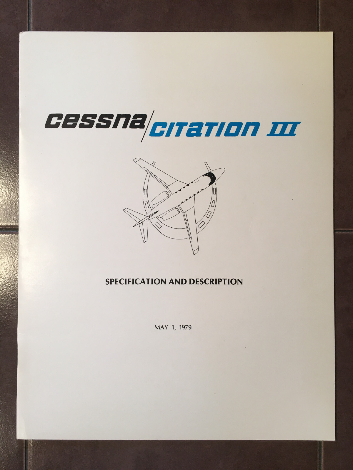 Sperry Avionics in Citation III Original Sales Brochure, 4 page, 8.5 x 11".