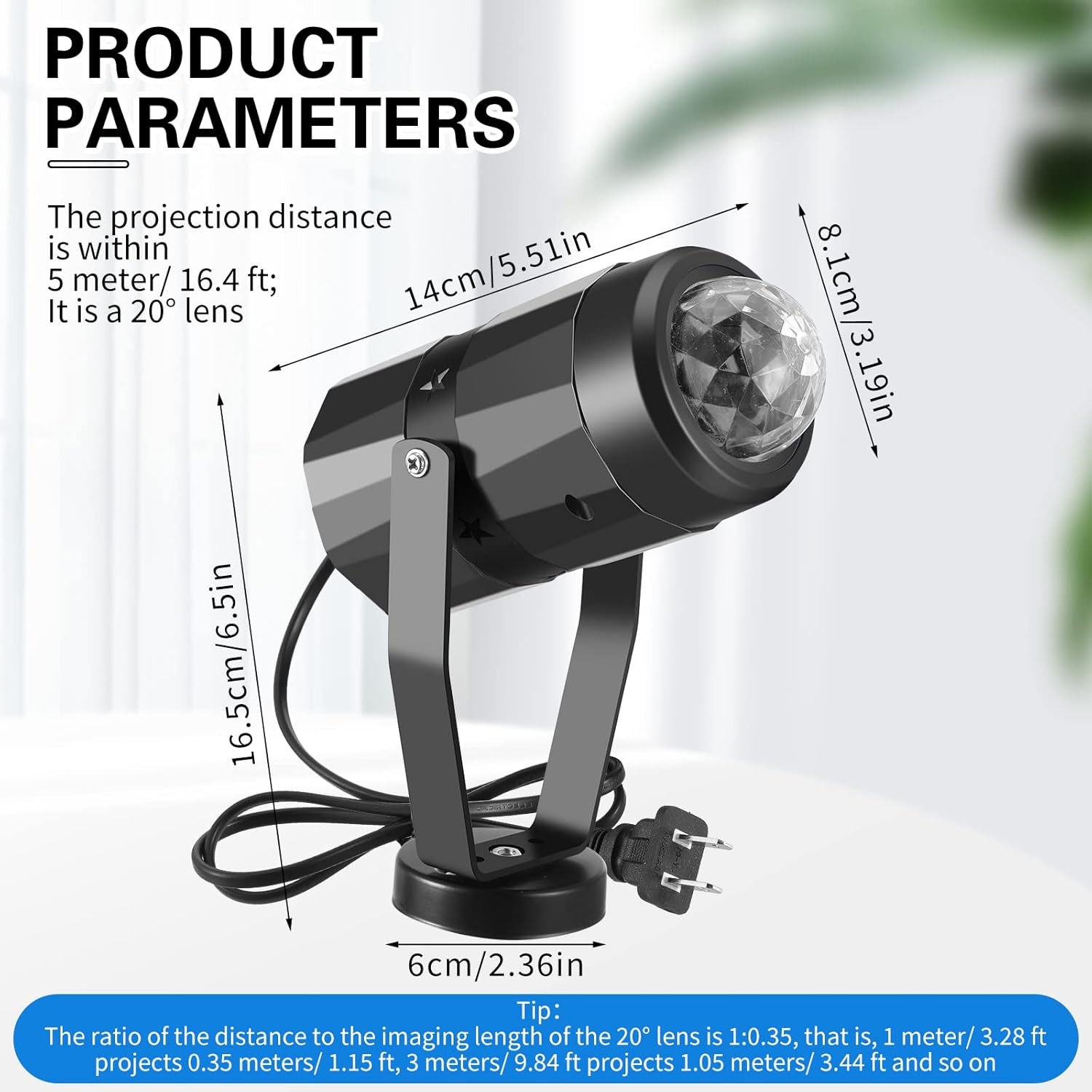 6 Pcs Water Effect Projector Light Winter LED Ocean Wave Projector Water Wave Ef