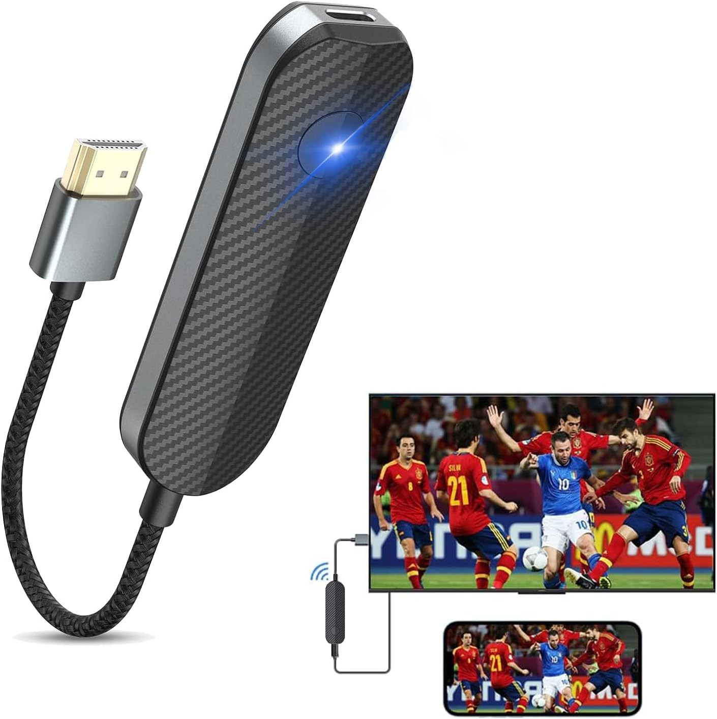 iShare iOS Wireless HDMI Display Adapter for iPhone, Streaming Mirroring Devi...