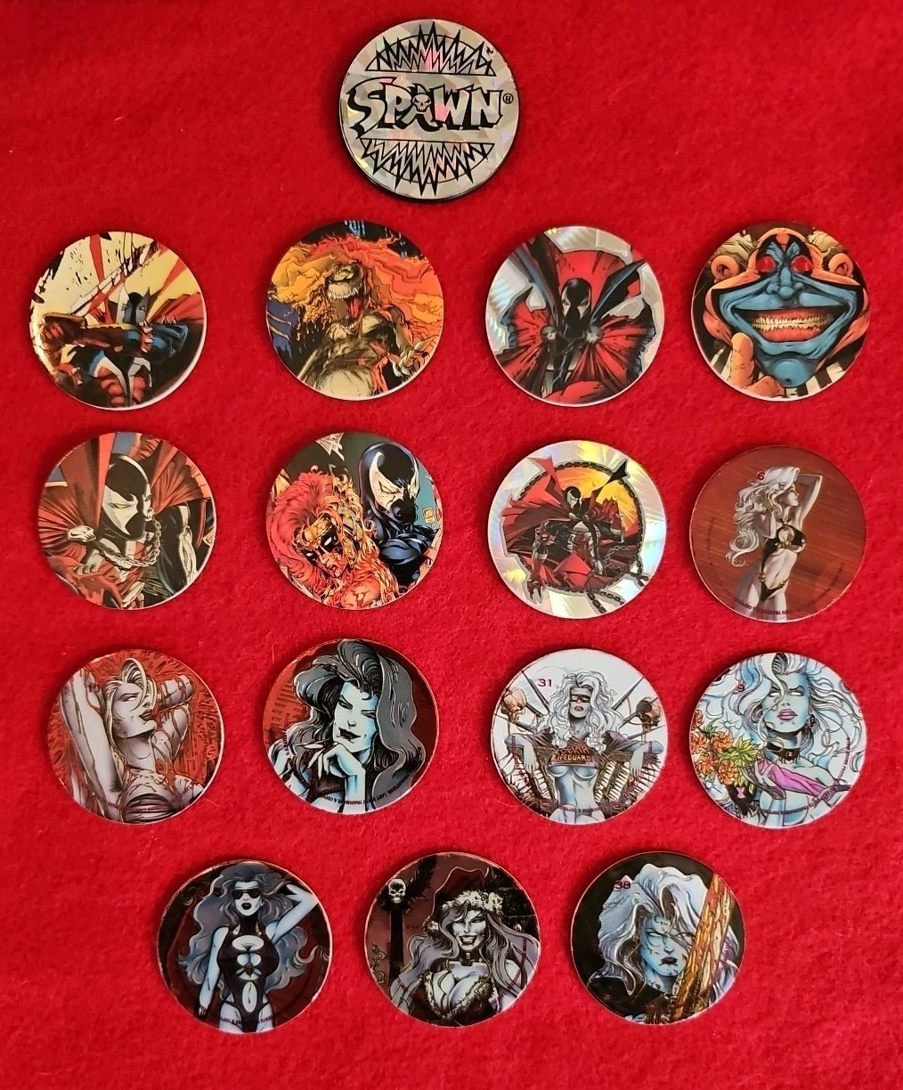 1995 Spawn Lady Death Official Milkcap Pog 90's Retro