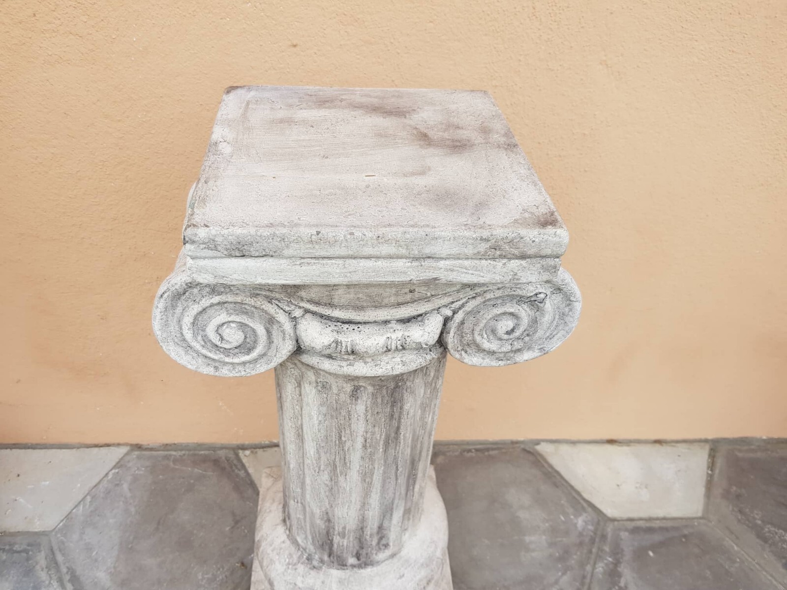COLUMN - STONE POWDER COFFEE TABLE BASE, NO MARBLE, NO TERRACOTTA