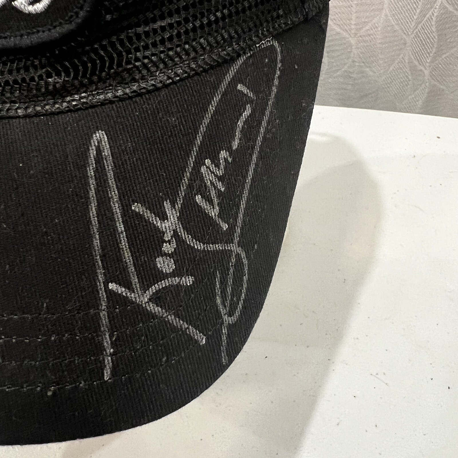 Jack Daniels Old No.7 Field tester Trucker Hat Cap Black Signed by two testers