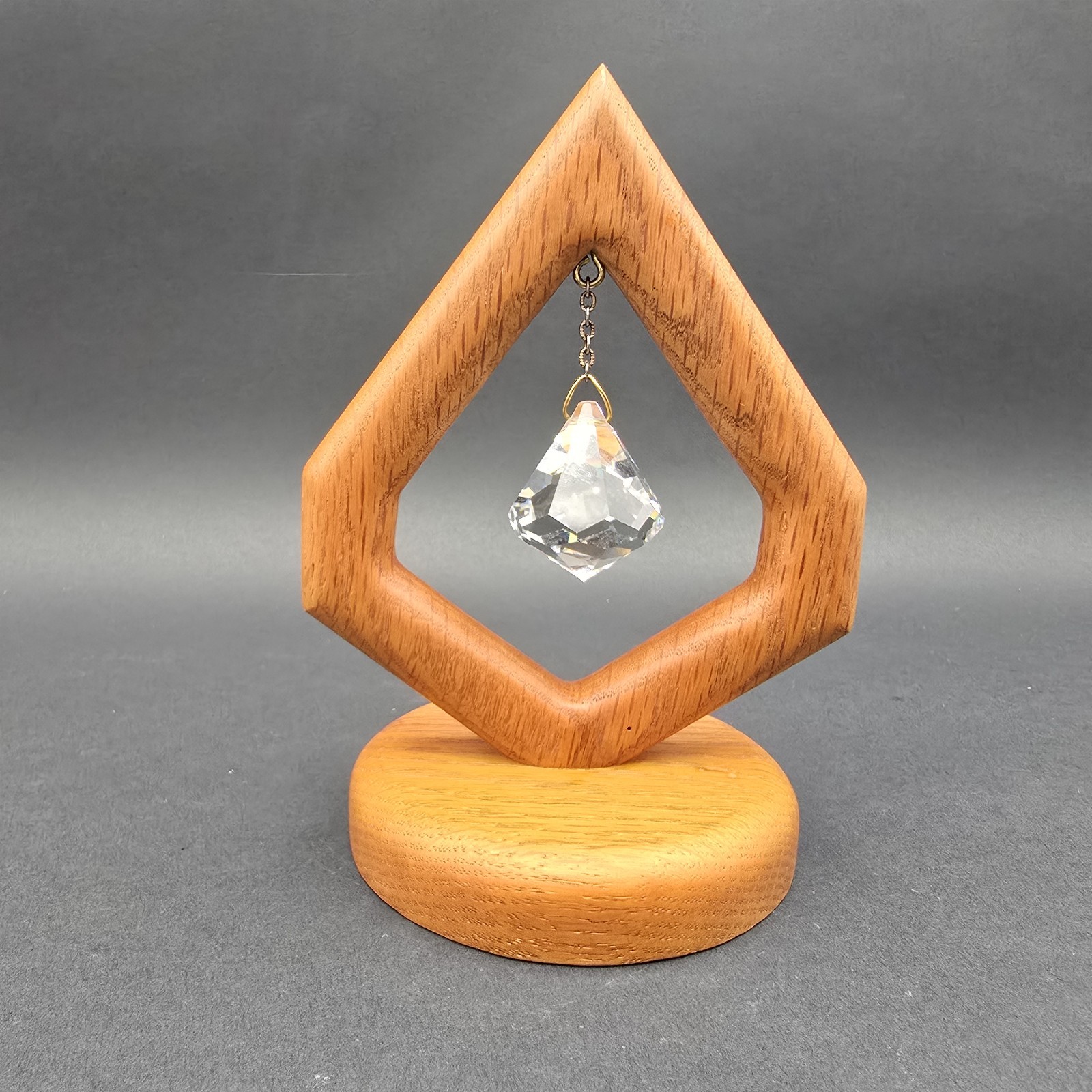 Wood And Crystal Pedant Suncatcher Ashton Originals Handmade 6.5"
