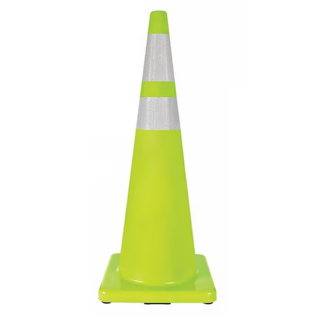 Zoro Select 6Fha8 Traffic Cone, Pvc, High-Intensity Prismatic, 36 In Height,