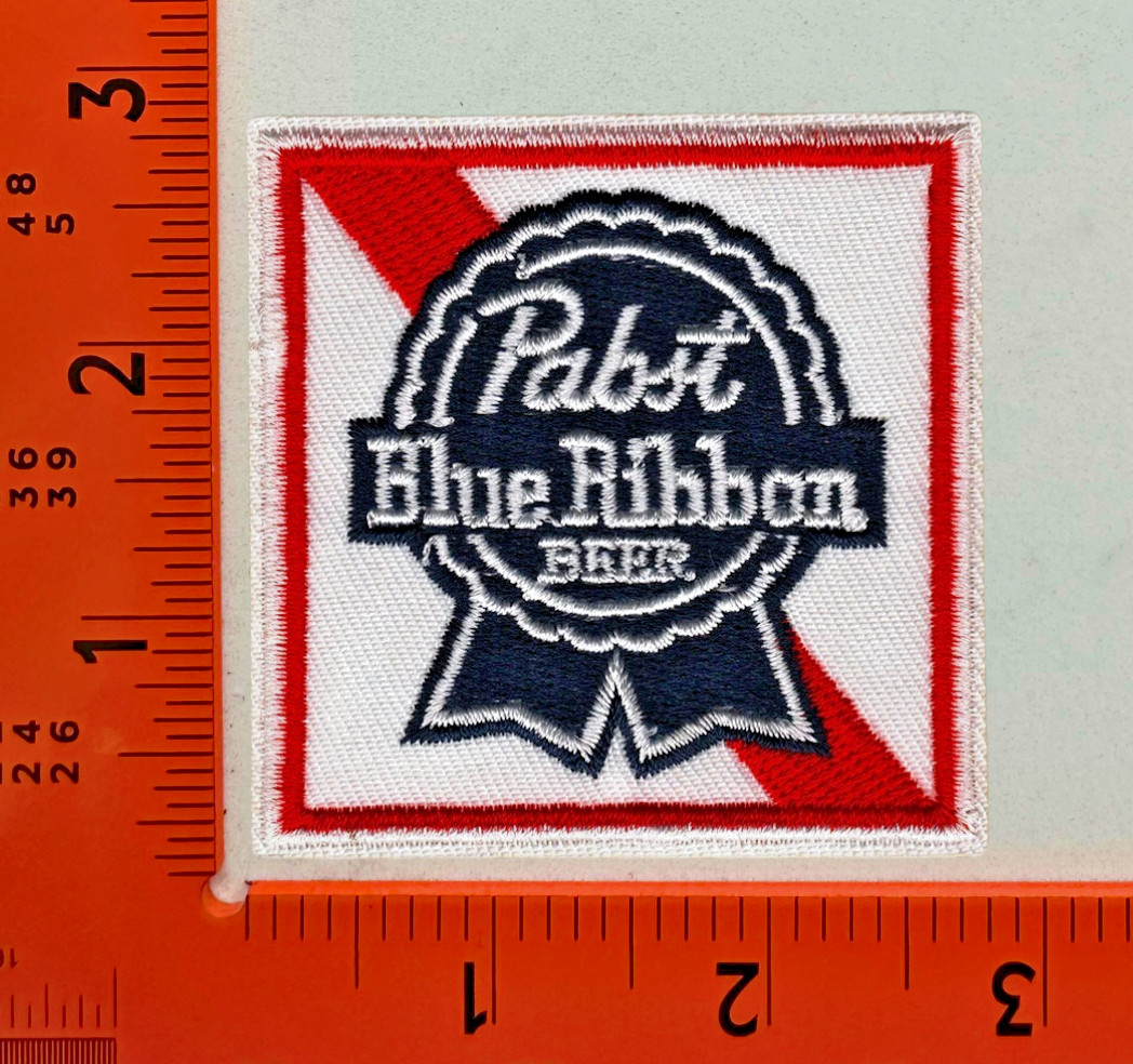 Pabst Blue Ribbon PBR Patch – Vintage Beer Logo Embroidered Iron-On Sew-On Retro