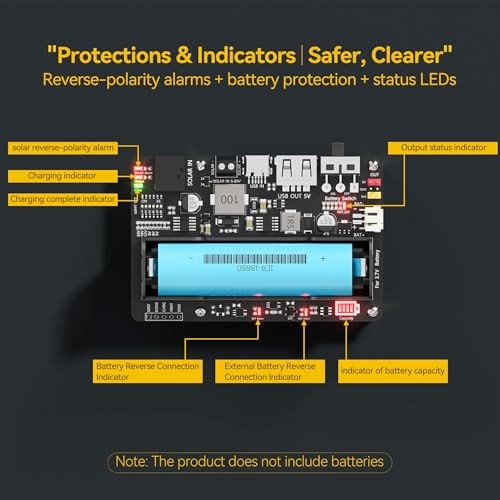 MPPT Solar Charge Controller for 18650 Li-ion Battery, Solar Power Manager