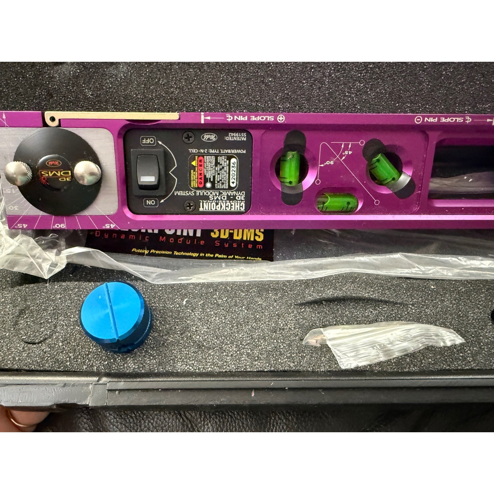 Checkpoint 3D-DMS Dynamic Module System Laser Level Purple Anodized Aluminum USA