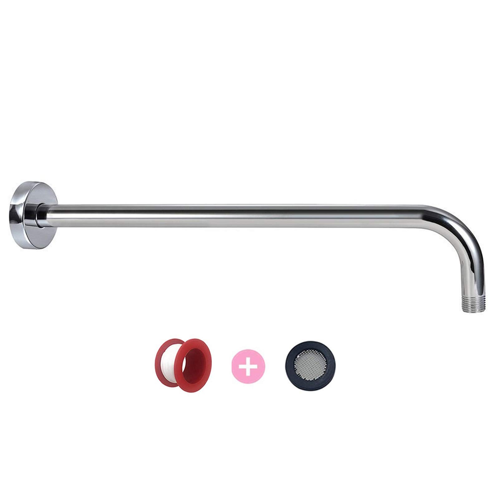 Chrome Shower Extension Arm and Flange, 16 Inch Stainless Steel Extra Long Ar...