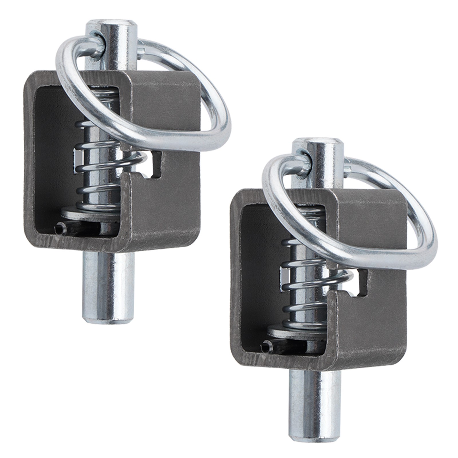 2PCS Weld-On Spring Pin Latch Lock Assembly for Utility Trailer Tail Gate Loaded