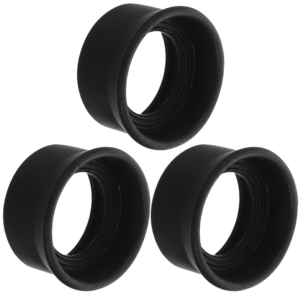 3 Pcs Binocular Rubber Eyepiece Eyecups for Microscopes Cover Replacement