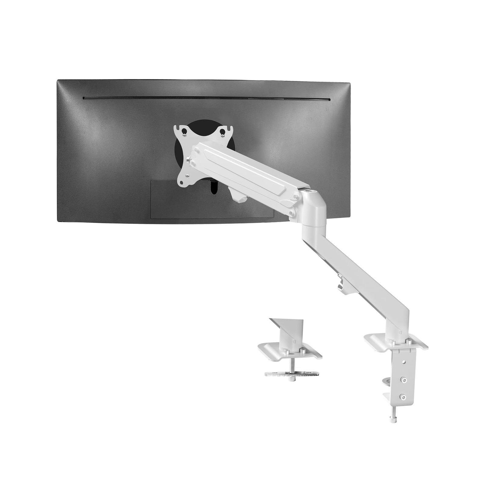 Heavy Duty Single Monitor Tension Arm for up to 27 inch Screens, Holds 14.3 l...