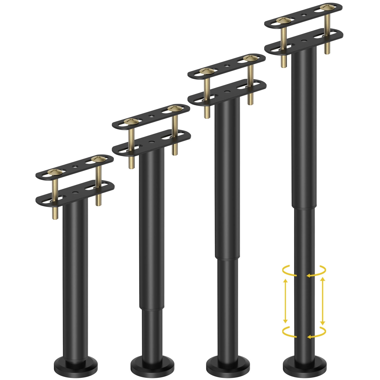 4 Pcs Adjustable Height Bed Support Legs 1017 Inch Bed Frame Center Support Legs