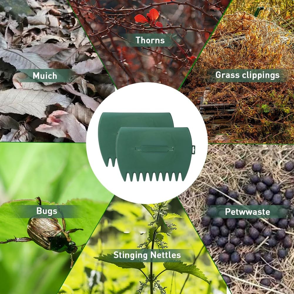 2pcs Leaf Scoops Hand Rakes,Leaf Grabber Rake,Lightweight & Efficient Leaves ...