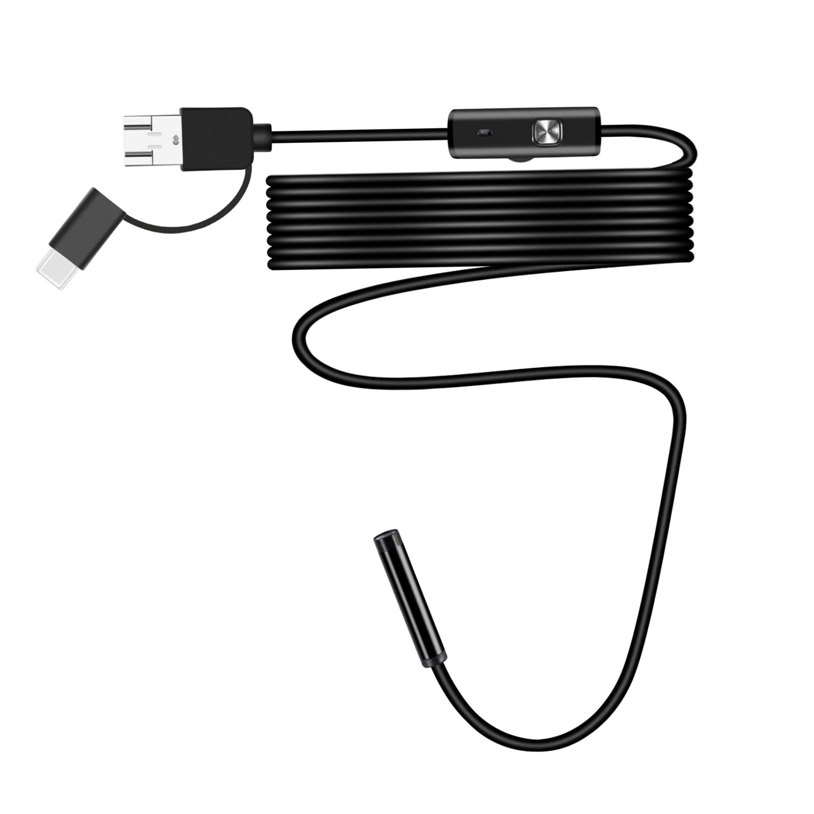 Camera 2M Cable Endoscope Borescope 6 LED for Android USB Type-C 7mm Inspection