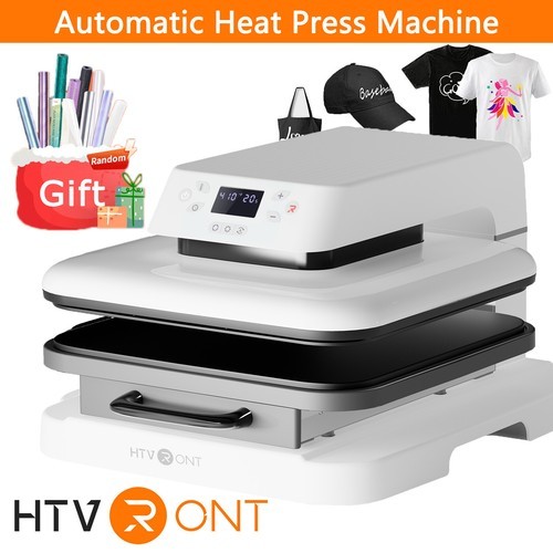 HTVRONT Heat Press Machine Smart T Shirt Press Machine w/ Auto Release for Vinyl