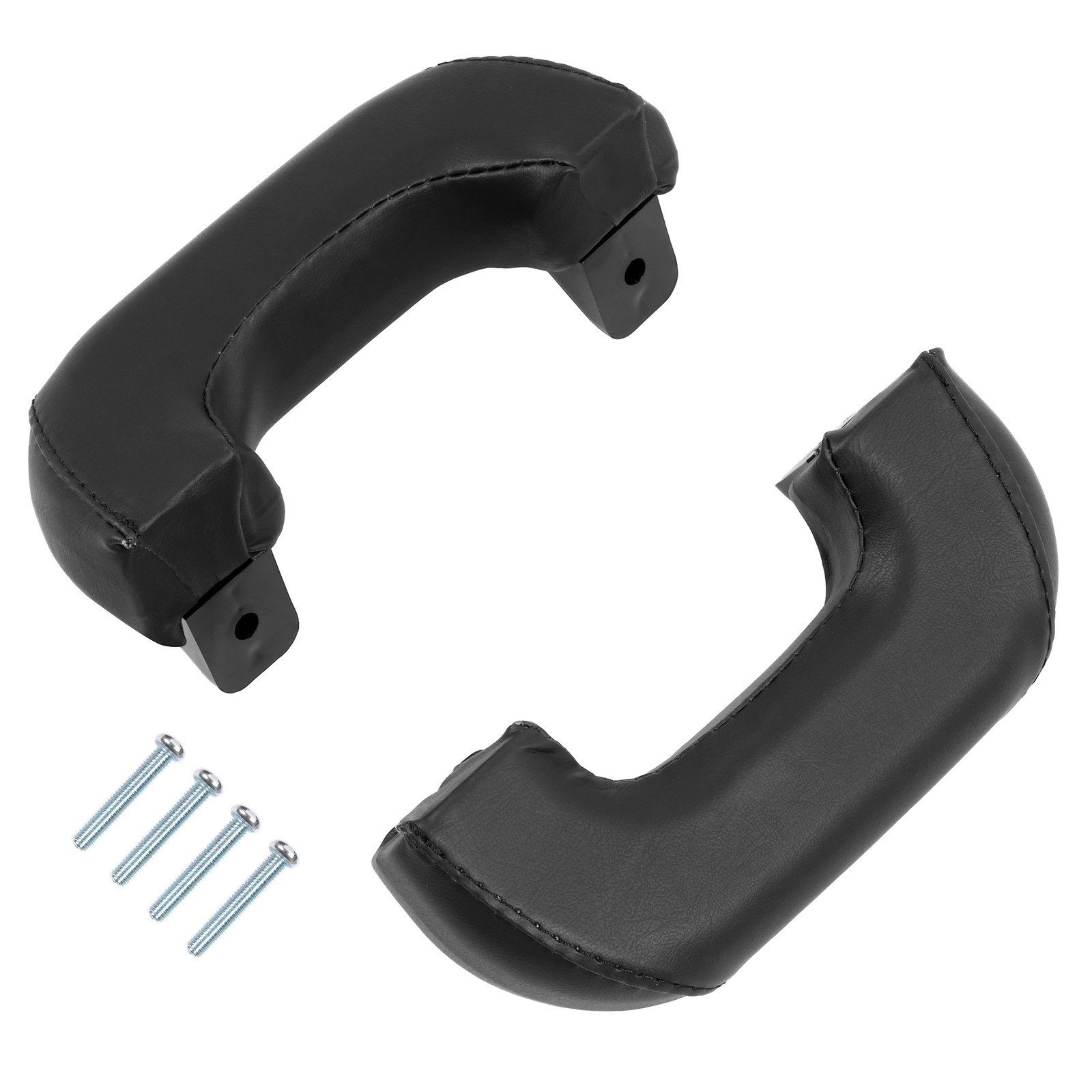For 1947-1955 Chevrolet GMC Pickup Door Armrest W/Screws Front Black Pair