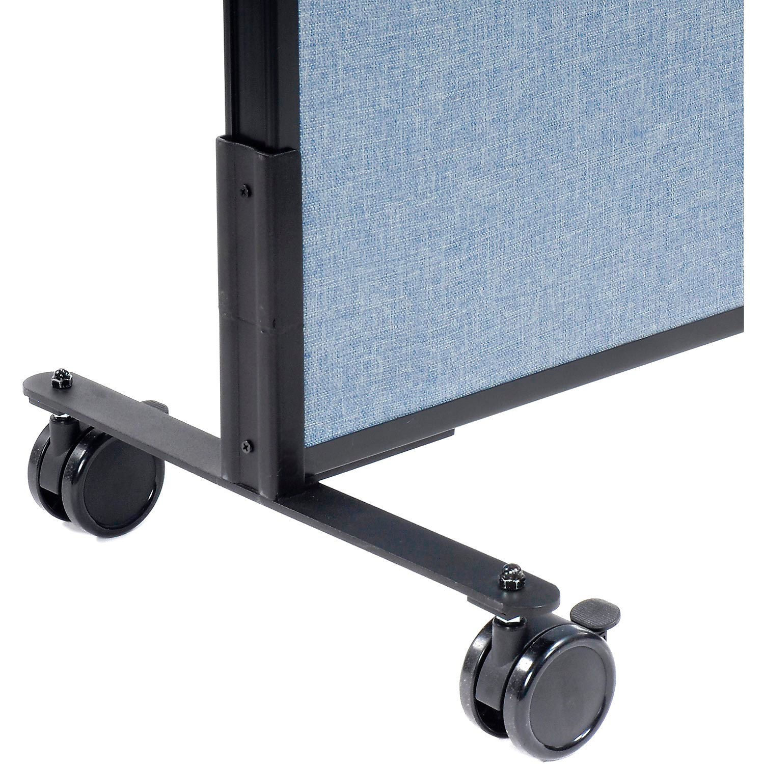 36-1/4"W x 76-1/2"H Mobile Deluxe Office Partition Panel with Partial Window
