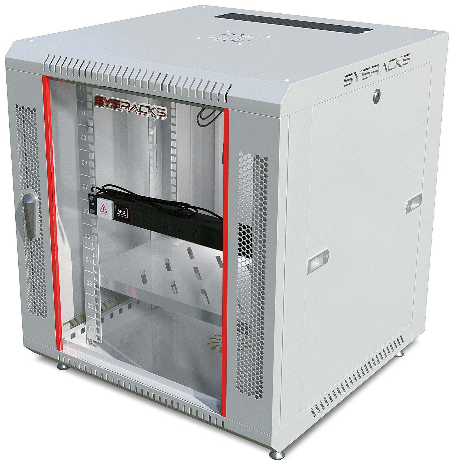 15U Wall Mount Server Rack Data Enclosure Network Cabinet GRAY IT 24" Depth