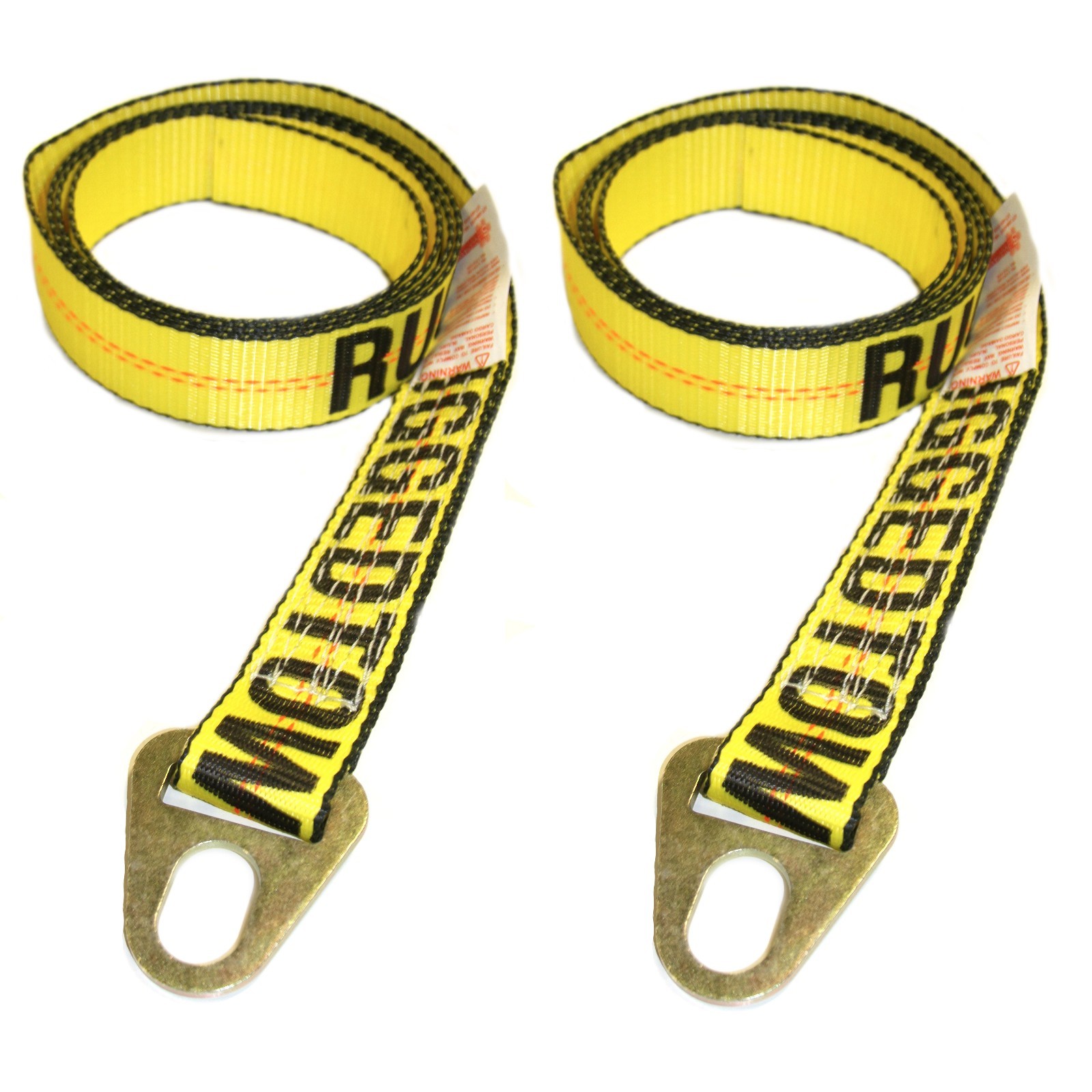 Keyhole Lasso Straps for Chevron Wheel Lift – 2" x 8 ft – Yellow – 3,335 lb WLL