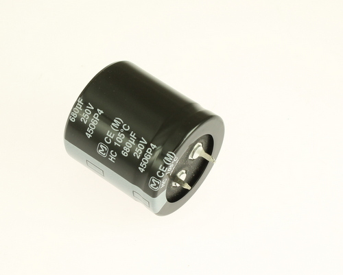 (8pcs) 680uF 250V Snap In Mount Electrolytic Capacitor Volts 680mfd 250VDC 105C