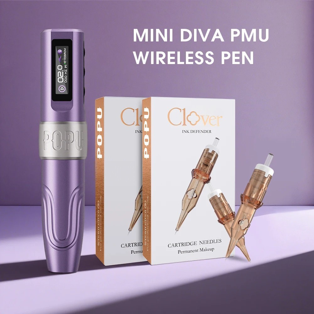 Wireless PMU Machine Pen 3.0MM Stroke PMU & SMP Hairstrokes Fine Line Needle Kit