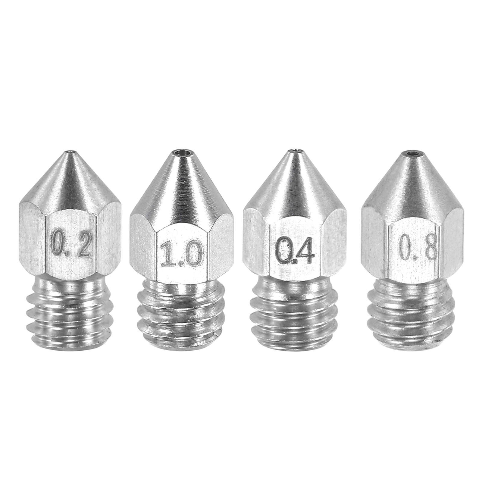 4 Pack MK8 Nozzles 0.2mm-1mm 3D Printer Extruder Nozzle for 3mm Filament