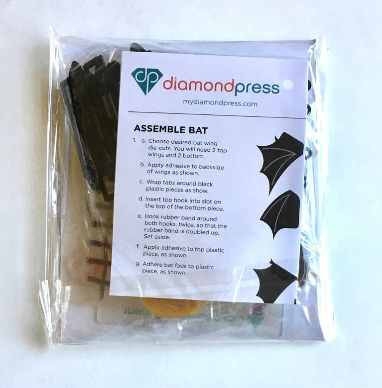 Diamond Press Bat Flyer Kit Halloween Interactive Stamp & Die Set Free Ship