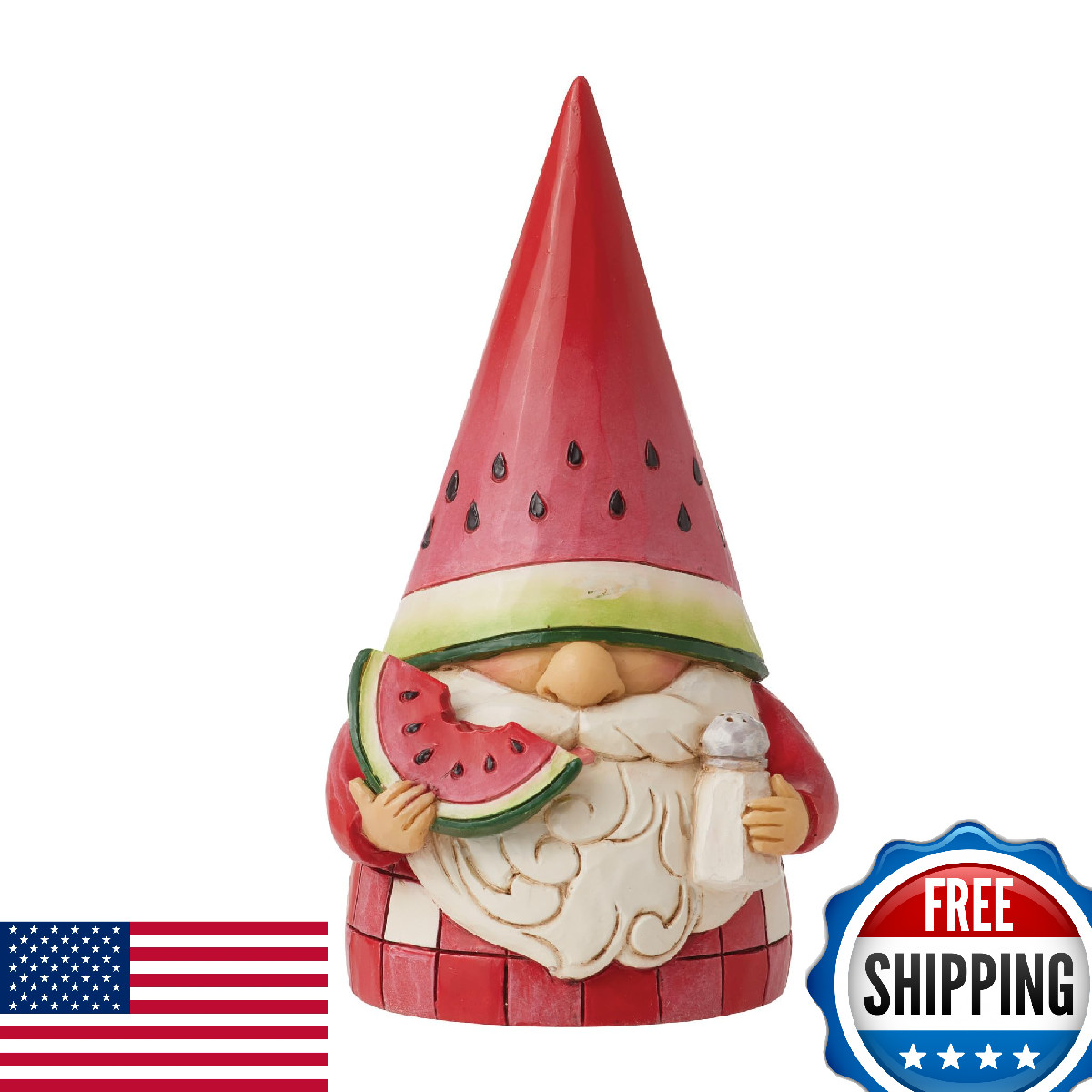 Enesco Jim Shore Heartwood Creek You're One in a Melon Watermelon Gnome Figurine