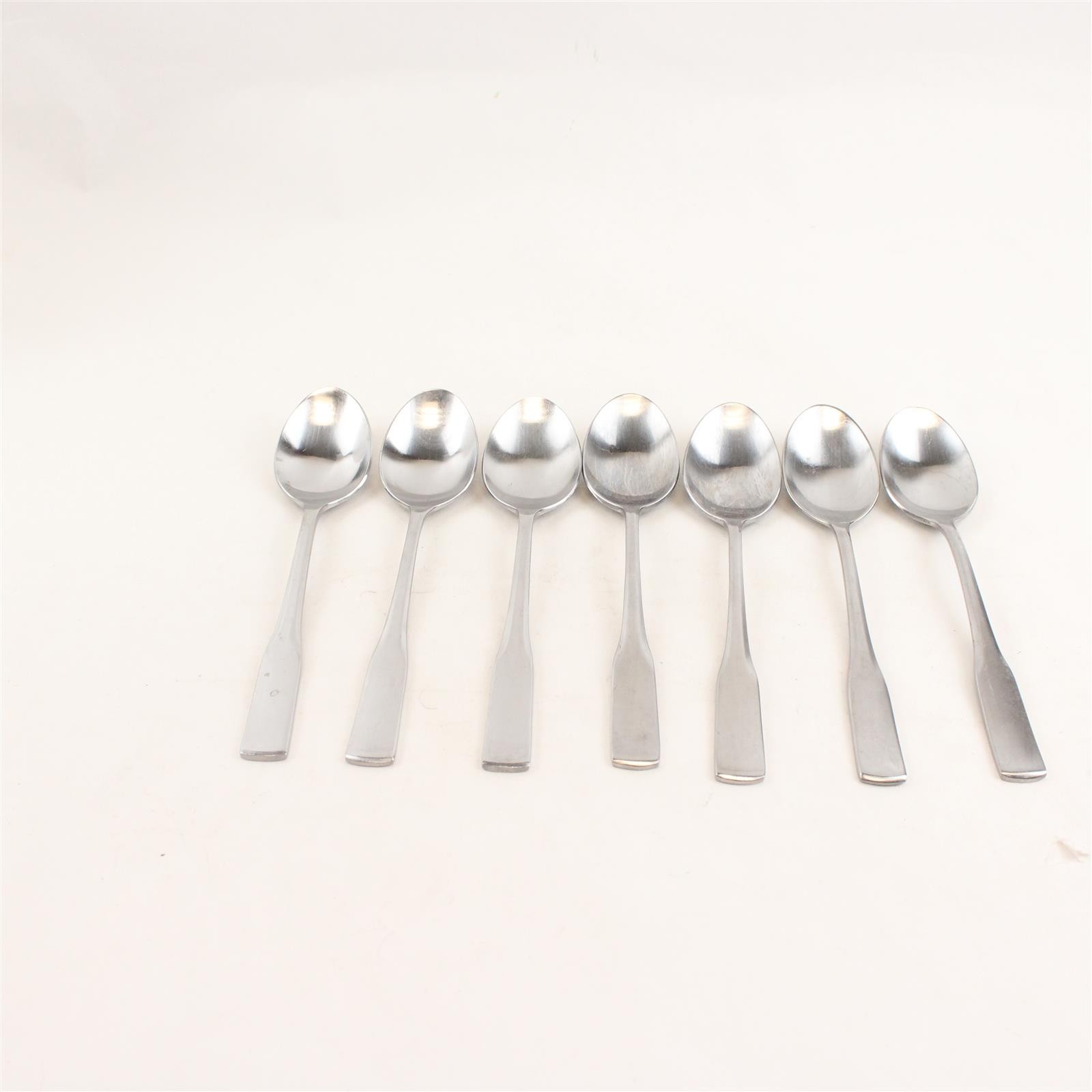 Lot Of 7 Oneida Silver Persuasion (Stainless) Flatware Soup Spoons 7.25" Long