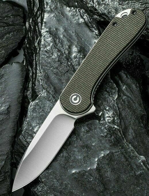 Civivi Elementum Liner Folding Knife 3" D2 Tool Steel Blade Green Micarta Handle