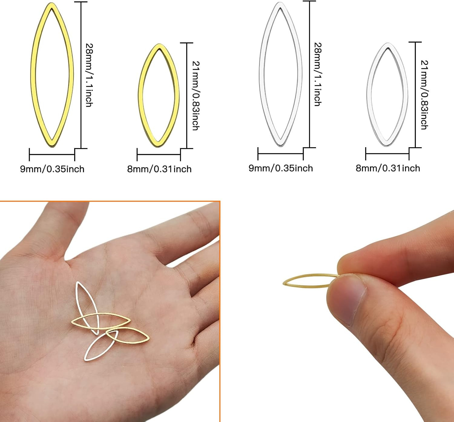 80Pcs Beading Hoop Earring Finding Component Accessories Earrings Beading Hoop G