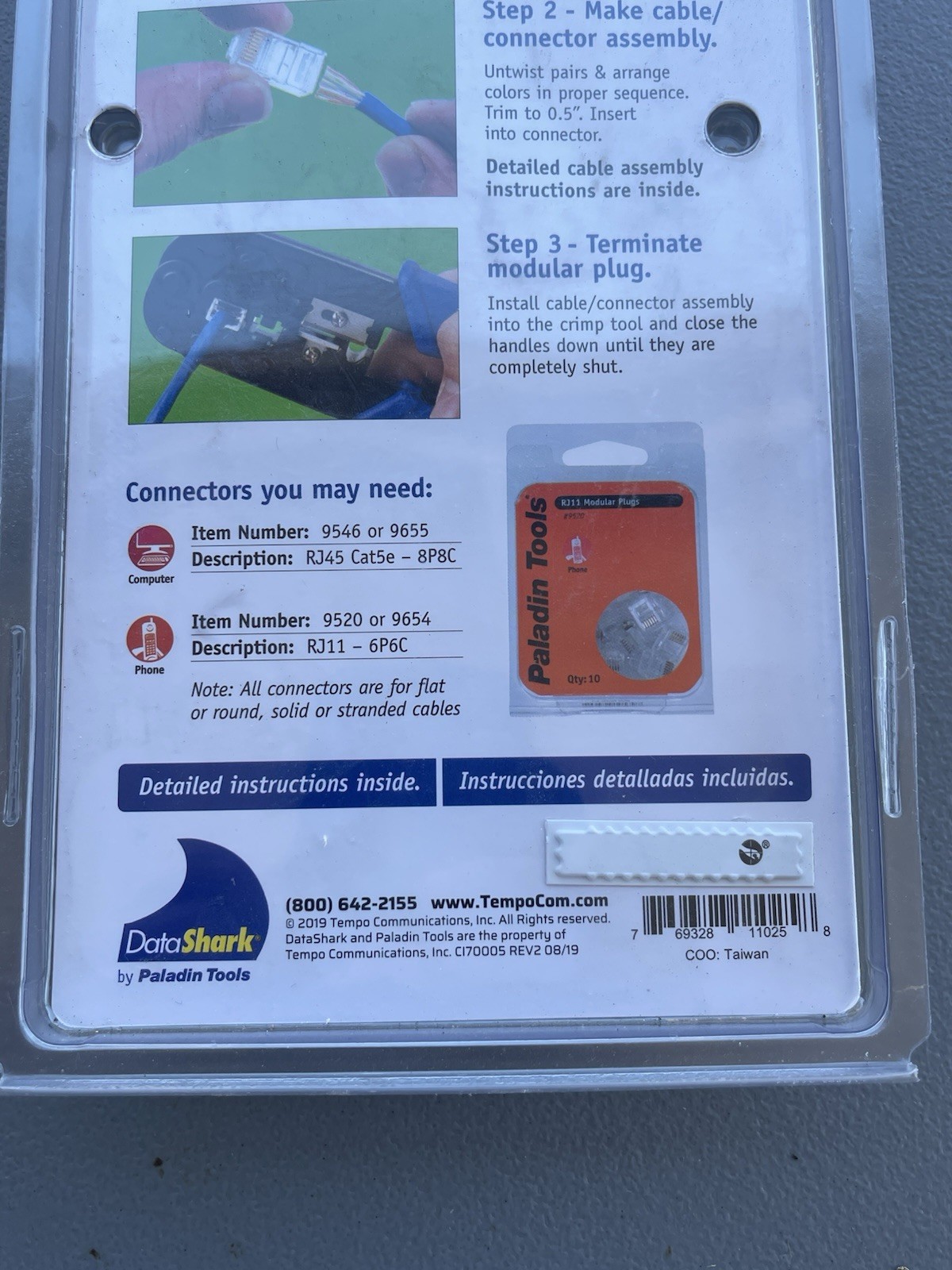 DataShark Modular Plug Crimper Cuts and Strips Data & phone Cable Model 70005