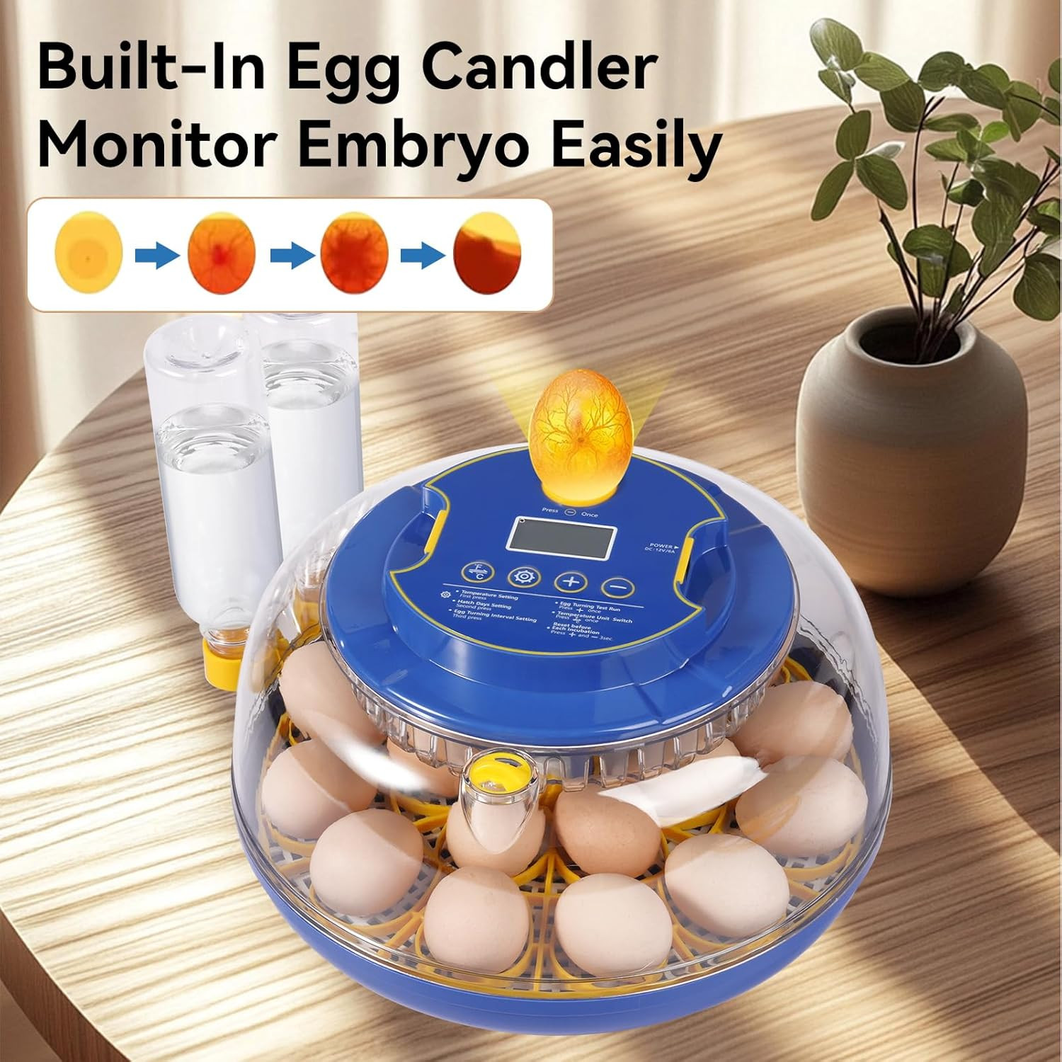 18 Egg Incubators for Hatching Eggs, Chicken Egg Incubator with Automatic Egg...