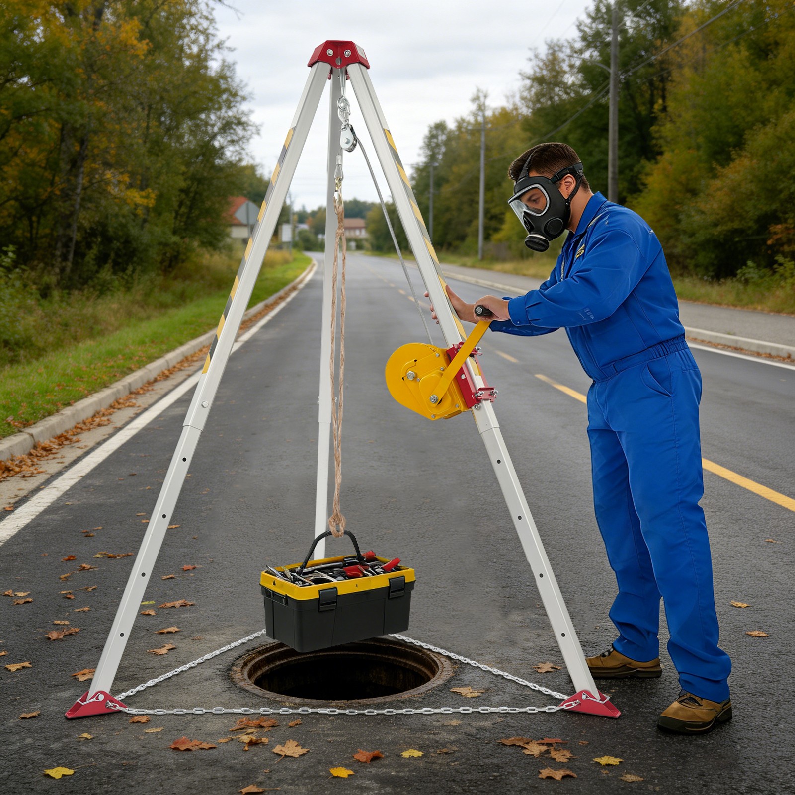 Confined Space Tripod Kit Confined Space Rescue Tripod Rescue Tripod Kit ﻿180kg