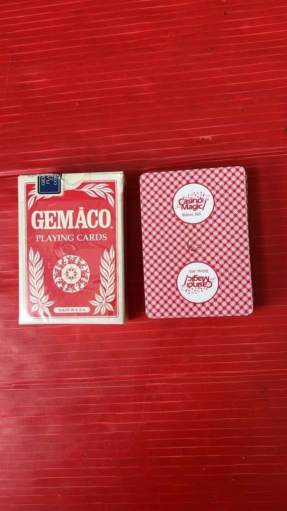VTG Gemaco Playing Cards Casino Magic Biloxi Missouri Red  Armor Drilled #465