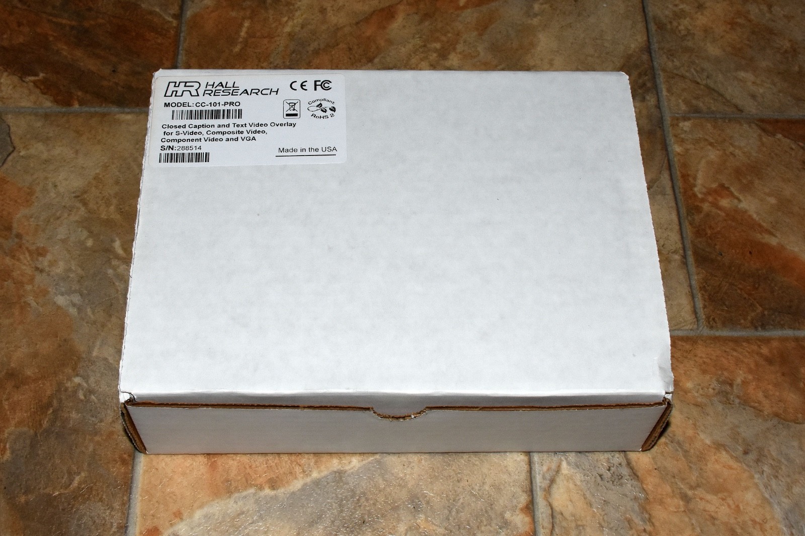 New HALL RESEARCH CC-101-PRO Closed Caption Decoder and Text Video Overlay