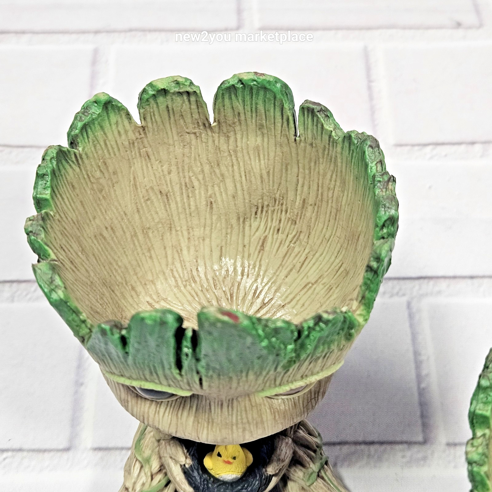 2 Baby Groot Flowerpots 5.5" Tall, Used As A Pen Holder Also succulents