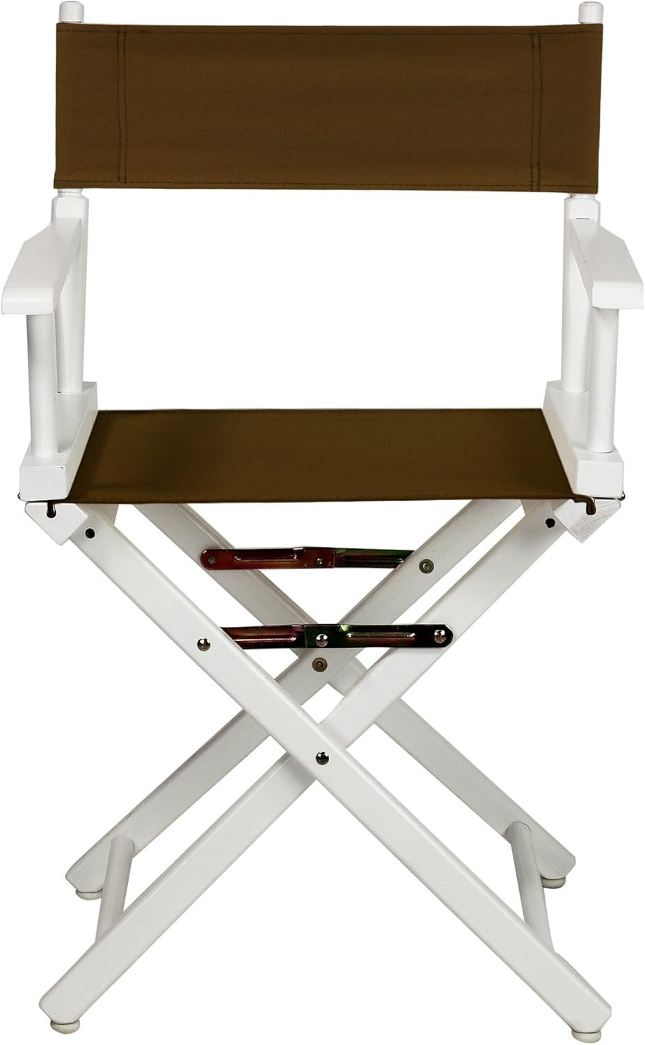 200-01/021-45 Director Chair 18" Classic Height WhiteFrame/Brown Canvas