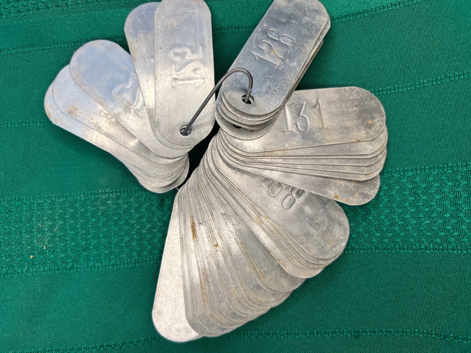 Vintage Aluminum Sheep Ear Tags Lot #112 & #114–161 – Farm Livestock ID