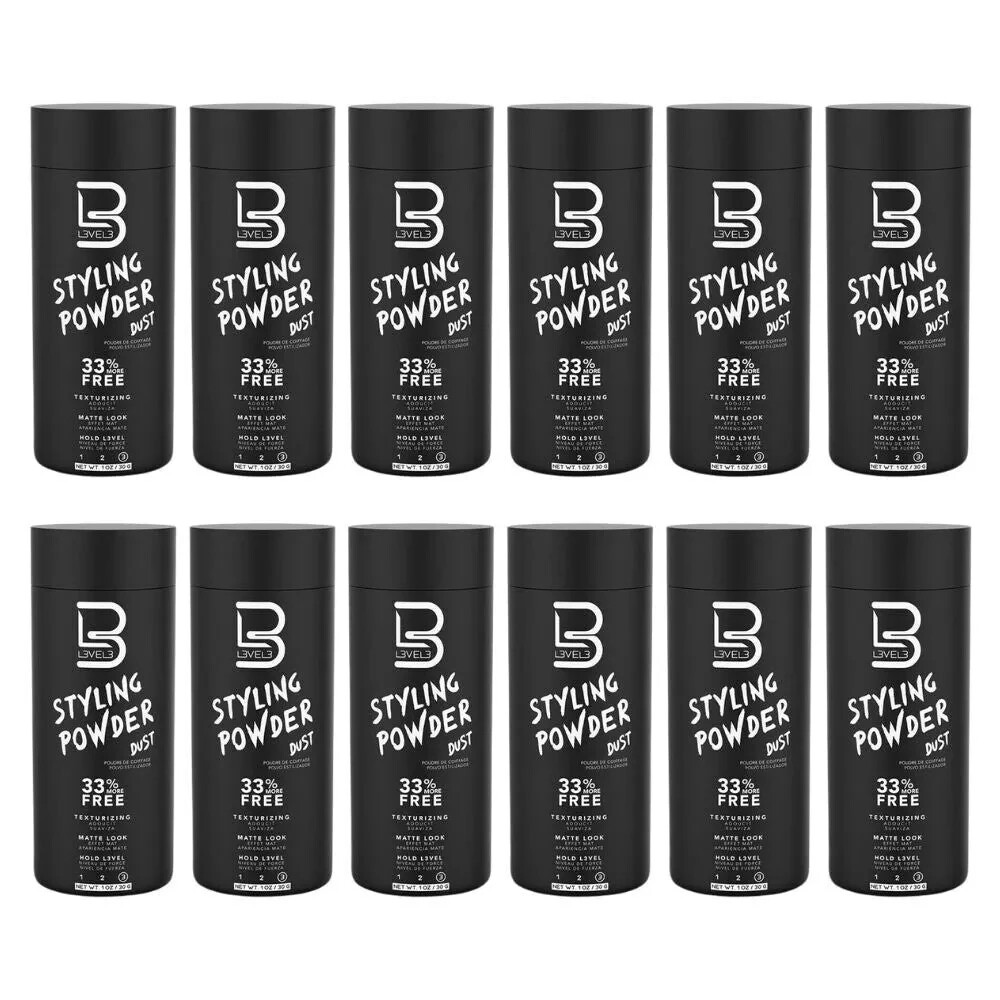 L3VEL3 Styling Powder Dust /Texturizing/Matte Look/Hold Level3  (12 PACK)