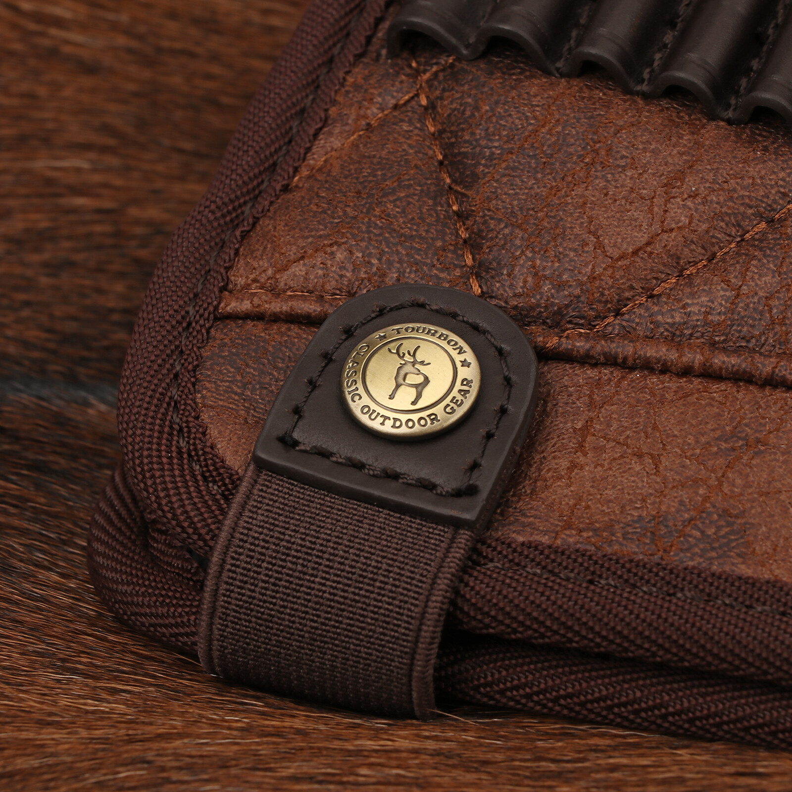 Tourbon Cheek Rest Comb Riser .22LR Cal Rifle Ammo Holder Padded PU& Leather US