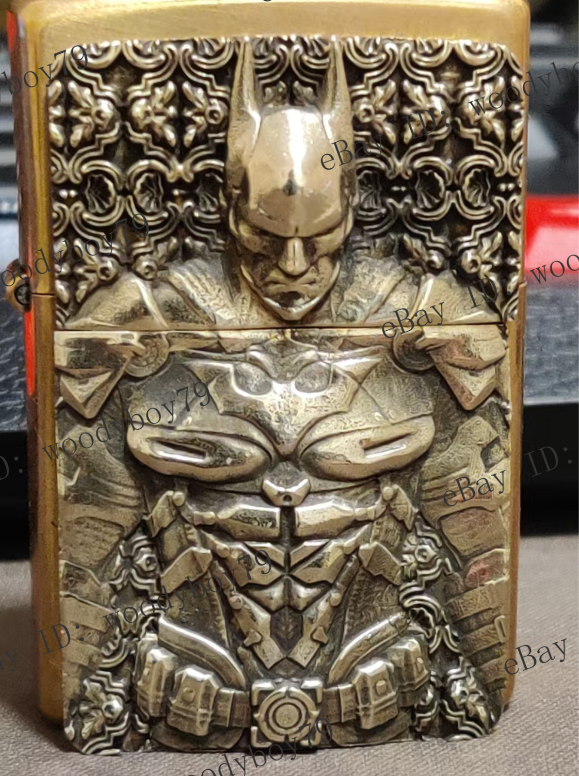 1 piece Lighter accessories Brass Batman relief sculpture DIY sticker