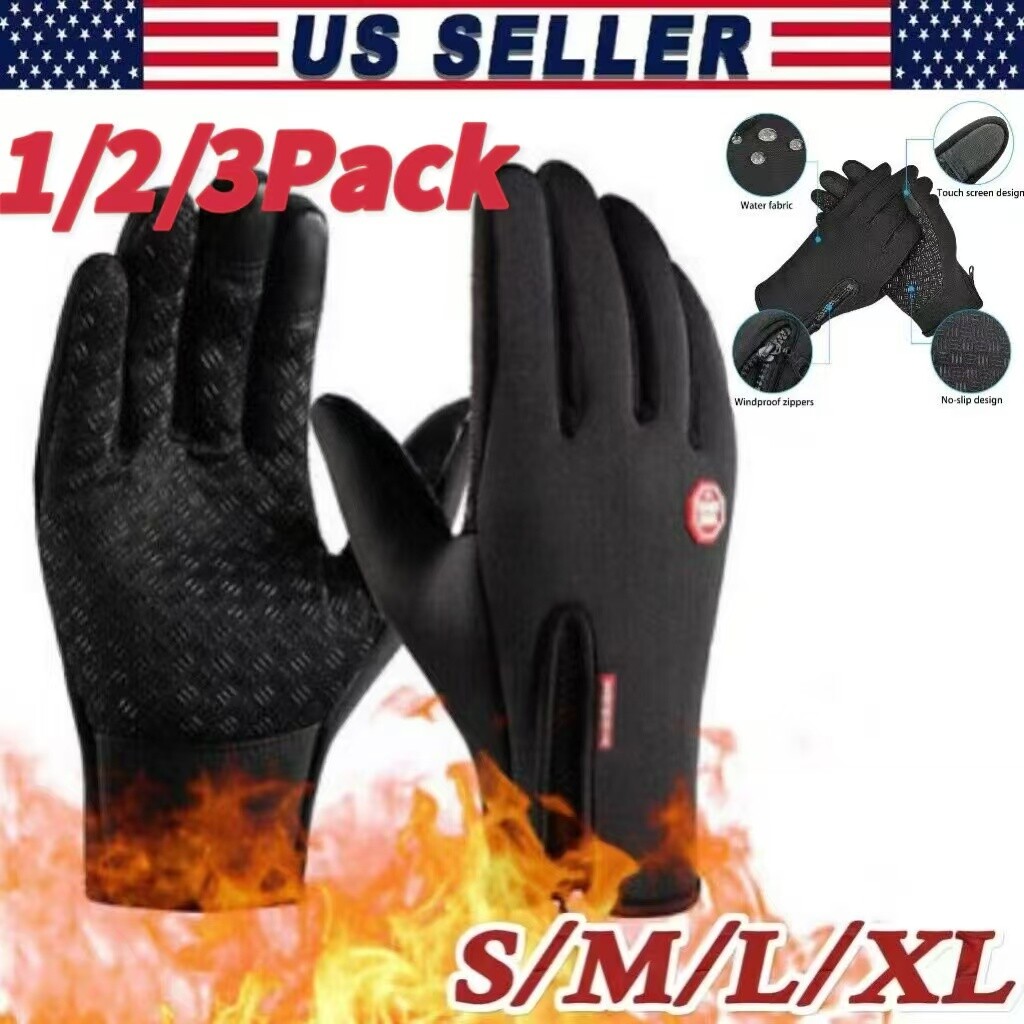 Thermal Windproof Waterproof Winter Gloves Touch Screen Warm Mittens Men Women