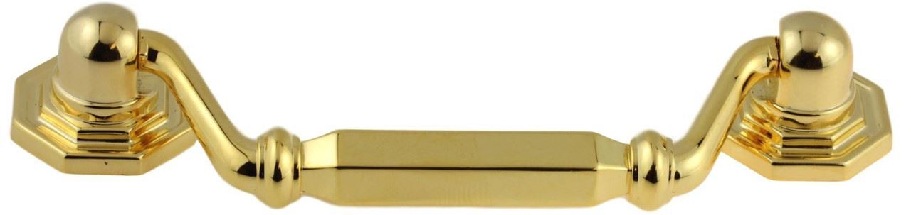 3-1/4" Octagonal Bail Pull Gold