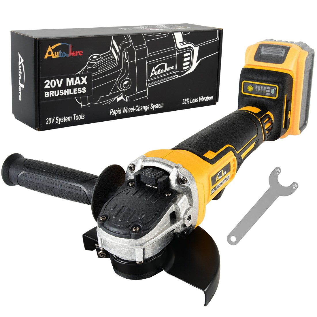 Cordless Angle Grinder Compatible Dewalt 20V MAX Battery 4-1/2" to 5" Brushless