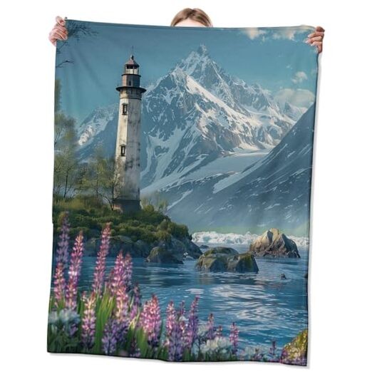 Lighthouse Blanket,Gifts for Nature Lovers,Lightweight 50"x60" Lighthouse02