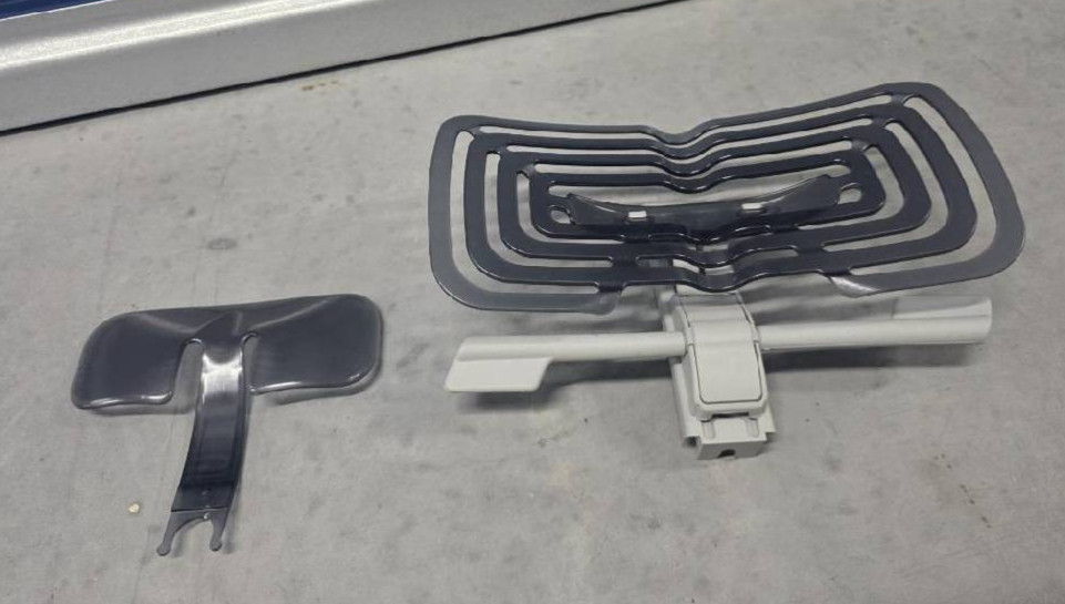 Haworth Zody Office Chair Lumbar Support & Pelvic Support  (Light Grey Trim)