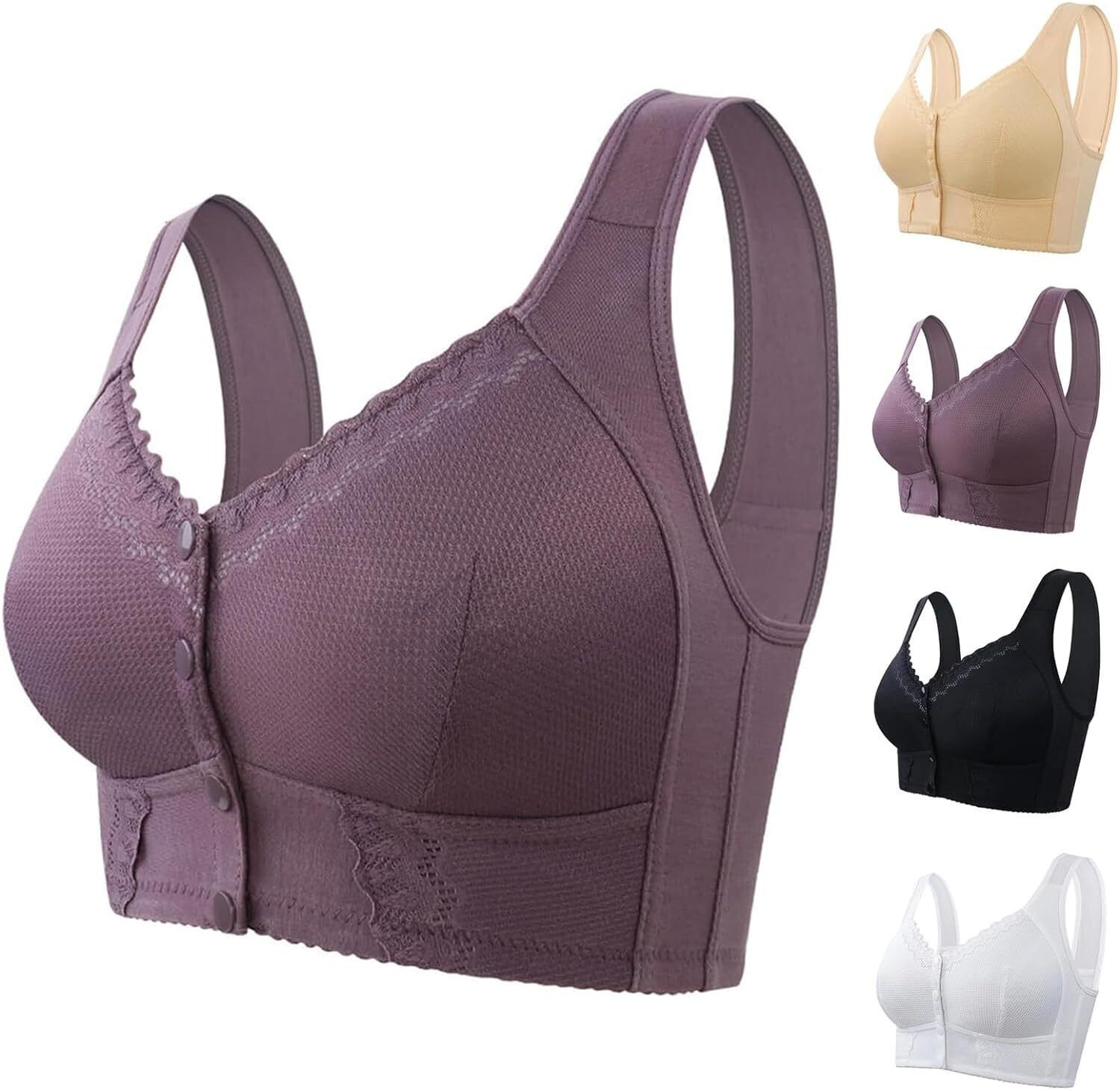 Daisy Bra Charm Bras Front Snaps Seniors Comfortable Easy Close Bras for womens