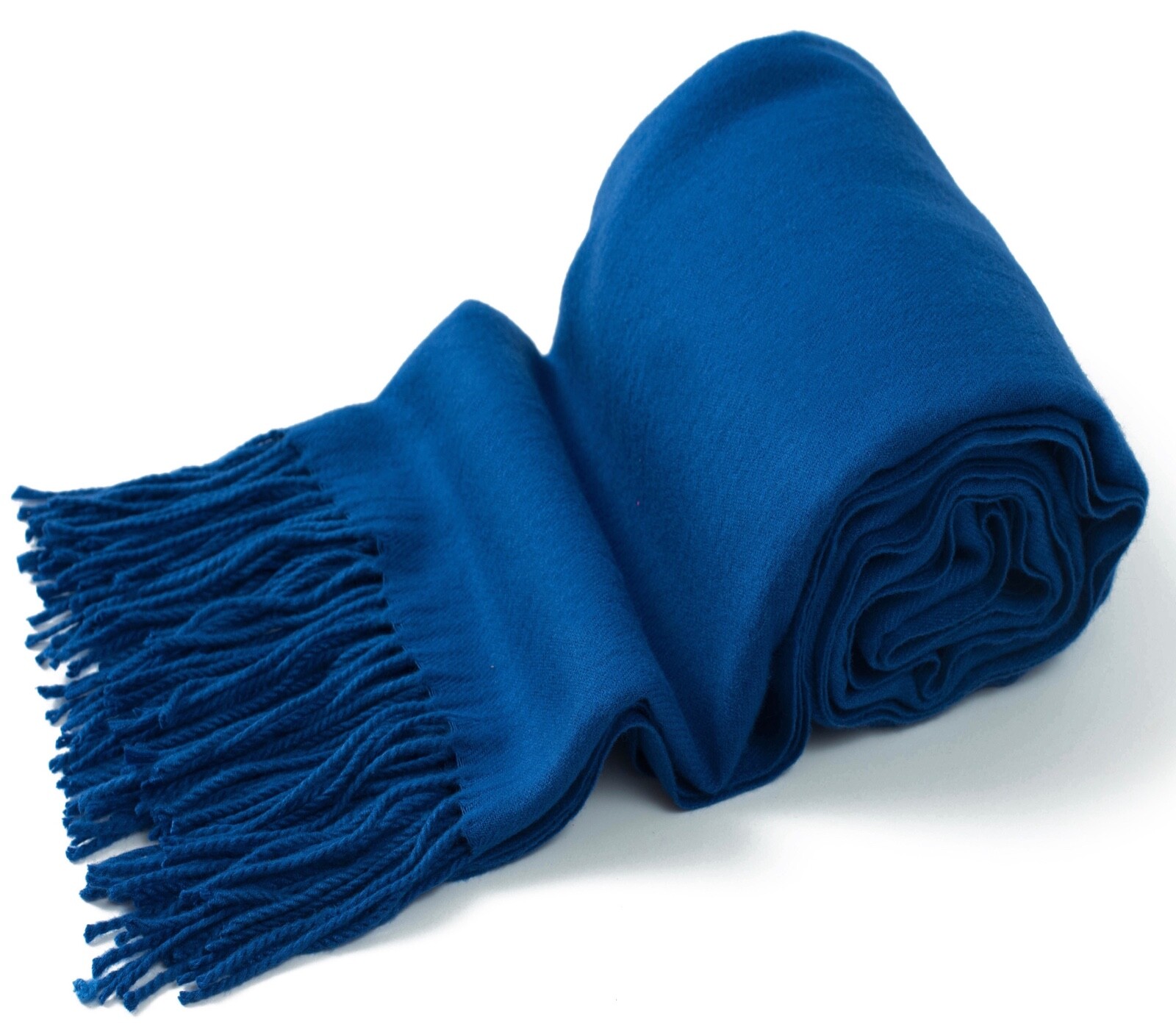 Royal Blue Thick Solid Color Cotton Blend Shawl Scarf Pashmina CJ Apparel *NEW*